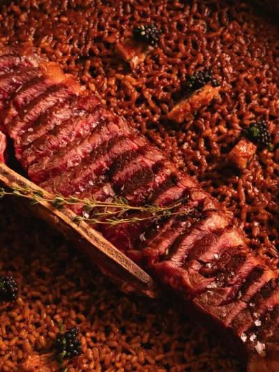 Arroz de chuleta madurada